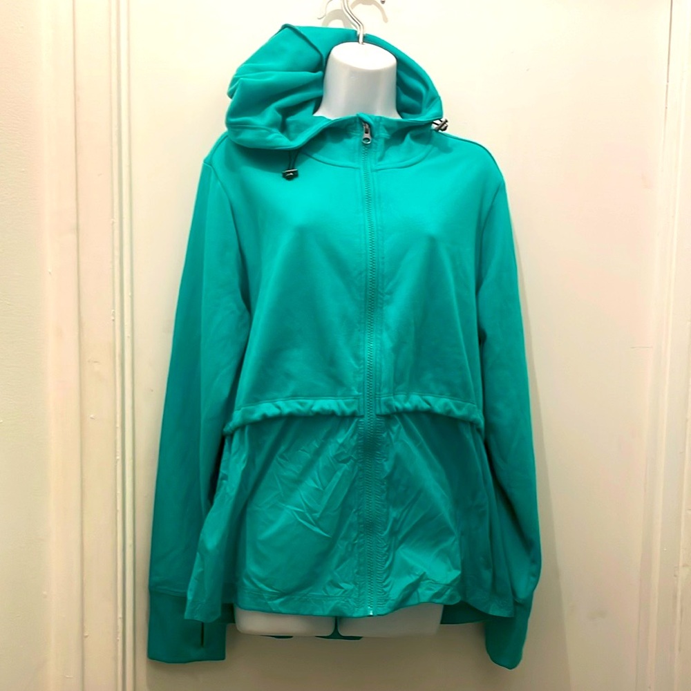 Athletic Works Women's Teal zippered Hooded Jacket 16/18
